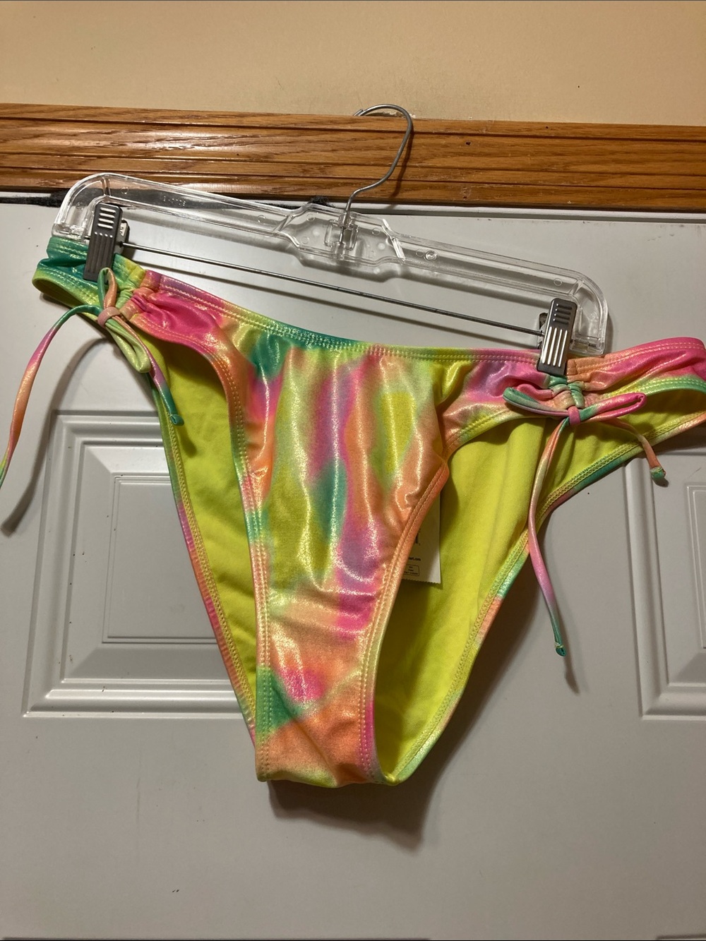 Neon Rainbow Tie-Dye Bikini Bottoms XL NWT